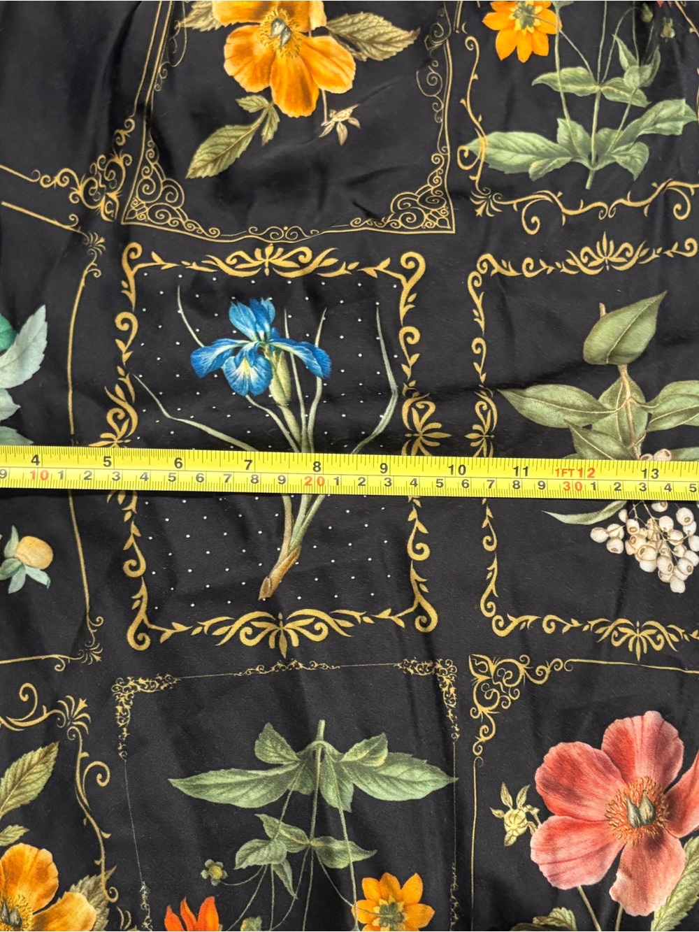 Anthropologie Tie-Neck Column Midi Dress Black Floral Size Medium NWOT - Picture 7 of 7